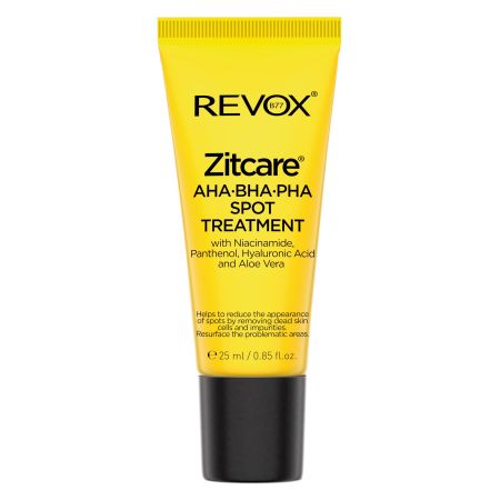 Revox Zitcare Aha-Bha-Pha Spot Treatment Tratamiento facial antiimperfecciones y manchas tópicas reduce el acné eliminado piel muerta 25 ml