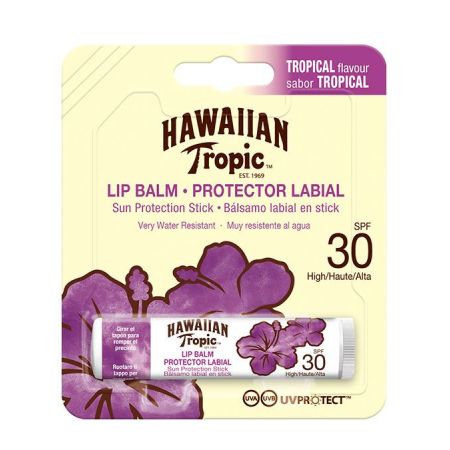 Hawaiian Tropic Hydrating Protection Lip Balm Spf 30 Protector solar labial hidrata y protege reduciendo las posibilidades de producirse grietas ampollas y quemaduras solares