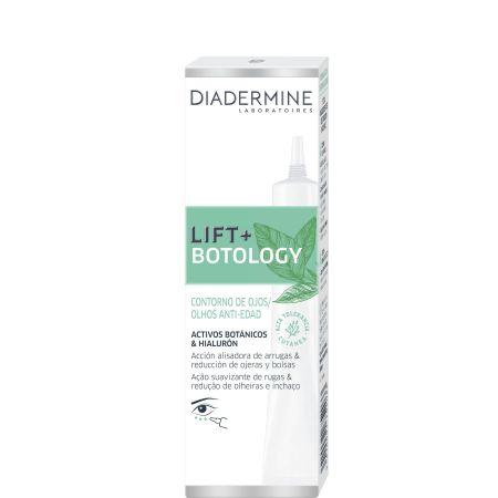 Diadermine Lift + Botology Contorno De Ojos Anti-Edad Contorno de ojos antiedad y antiarrugas con activos botánicos y ácido hialurónico 15 ml