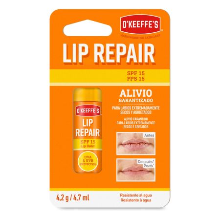 O’keeffe’s Lip Repair Lip Balm Spf 15 Bálsamo labial reparador alivia e hidrata labios muy secos y agrietados durante 24 horas