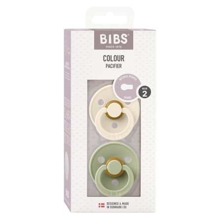 Bibs Chupete Colour Pacifier Tetina Redonda 6-18m Talla 2 Chupete de látex diseño fresco creativo y lindo 2 uds