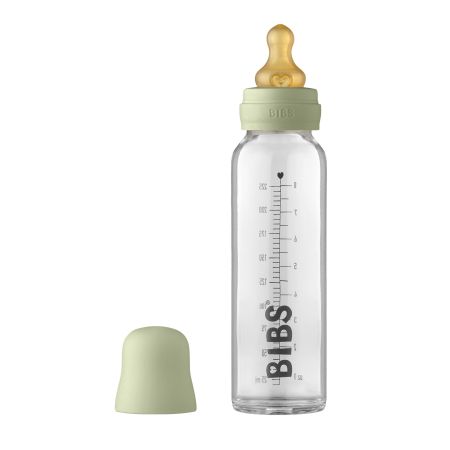 Bibs Biberón De Vidrio Complete Set 225 Ml Biberón de succión suave y flujo lento confortable para tu pequeño