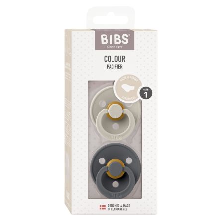 Bibs Chupete Colour Pacifier Tetina Anatómica 0-6m Talla 1 Chupete de látex diseño fresco creativo y lindo 2 uds
