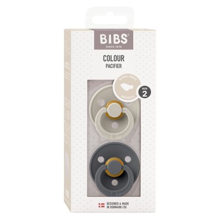 Bibs Chupete Colour Pacifier Tetina Anatómica 6-18m Talla 2 Chupete de látex diseño fresco creativo y lindo 2 uds