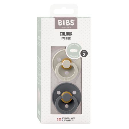 Bibs Chupete Colour Pacifier Tetina Fisiológica 6-18m Talla 2 Chupete de látex diseño fresco creativo y lindo 2 uds