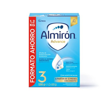 Almirón Advanced 3 Leche De Crecimiento Formato Ahorro Leche en polvo ayuda al sistema inmunitario a partir de 12 meses 1200 gr