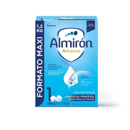 Almirón Advanced 1 Leche Para Lactantes Formato Maxi Leche en polvo desarrollada cubre las necesidades nutricionales a partir del primer día 1200 gr