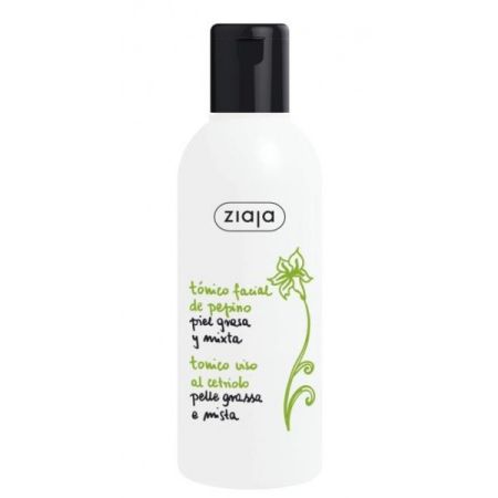 Ziaja Tónico Facial De Pepino Tónico vegano sin alcohol limpia en profundidad y cierra poros 200 ml