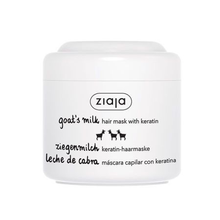 Ziaja Leche De Cabra Mascarilla Capilar Con Keratina Mascarilla capilar fortalecedora y regeneradora vegana efecto brillo con keratina 200 ml