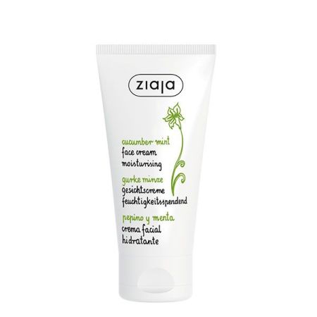 Ziaja Pepino Y Menta Crema Facial Hidratante Crema facial vegana hidratante protege suaviza y calma la irritación 50 ml