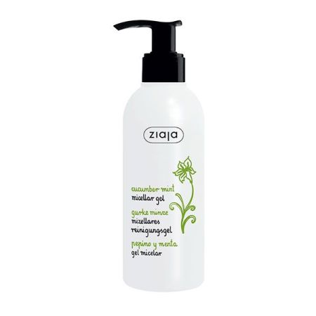 Ziaja Pepino Y  Menta Gel Limpiador Micelar Gel limpiador micelar vegano limpia suaviza y alisa con sensación de frescor 200 ml