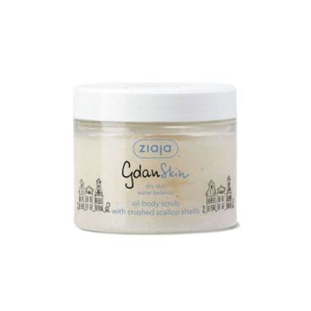 Ziaja Gdanskin Exfoliante Corporal Aceitoso Exfoliante corporal vegano de aceite con conchas de vieira molidas 300 ml
