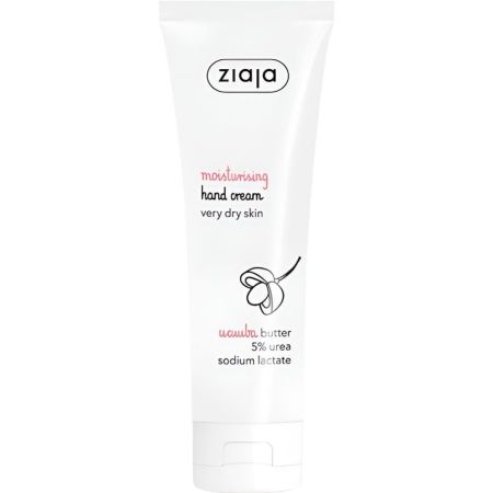 Ziaja Ucuuba 5% De Urea Crema De Manos Hidratante Crema de manos vegana hidrata y regenera la piel ofre iendo alivio en manos secas y agrietadas 80 ml