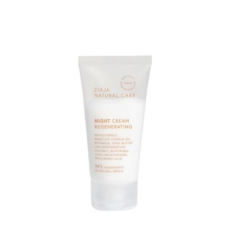Ziaja Natural Care Crema Facial De Noche Regeneradora Crema de noche vegana nutre fortalece calma y proporciona elasticidad 50 ml