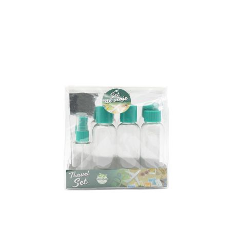 Becasan Nature Set De Viaje Set de botellas transparentes rellenables para viaje
