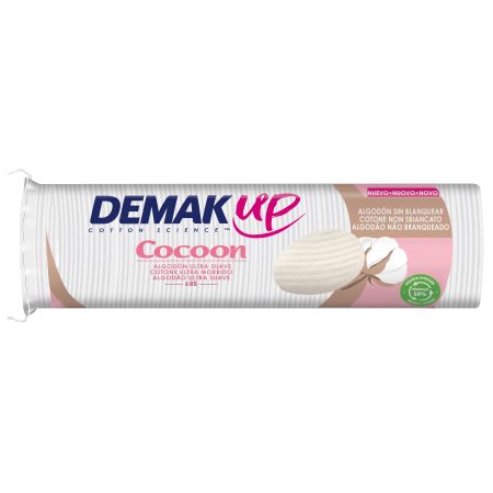 Demak-Up Discos Desmaquillantes Cocoon Redondos Discos desmaquillantes y limpiadores redondos para sensación de confort 85 uds