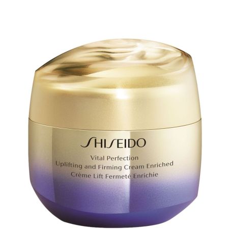 Shiseido Vital Perfection Uplifting And Firming Cream Enriched Crema de día y noche rica antiedad regenera redensifica e ilumina piel más tersa firme y joven