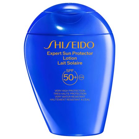 Shiseido Expert Sun Protector Lotion Lait Solaire Spf 50+ Loción solar facial y corporal invisible de textura ligera resistente al agua con tratamiento para piel suave y tersa