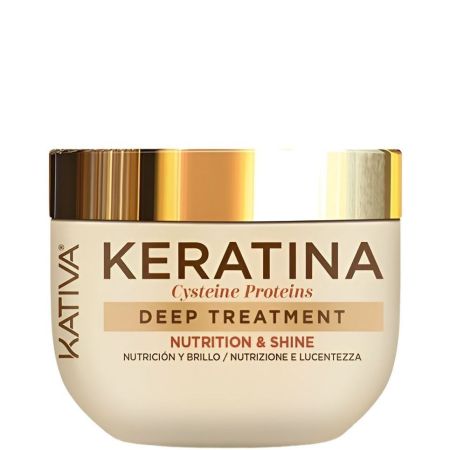 Kativa Keratina Deep Treatment Mascarilla Mascarilla intensiva aporta nutrición suavidad y brillo para cabellos muy secos y maltratados 300 gr