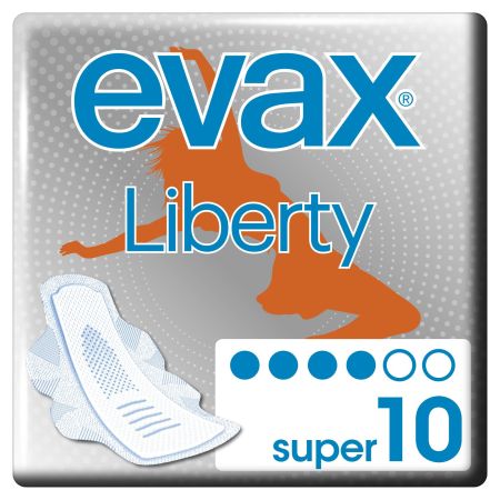 Evax Compresas Liberty Super Compresas super con alas flexibilidad y absorción extraordinaria 10 uds