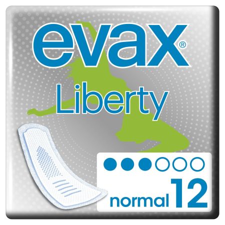 Evax Compresas Liberty Normal Compresas normales flexibilidad y absorción extraordinaria 12 uds