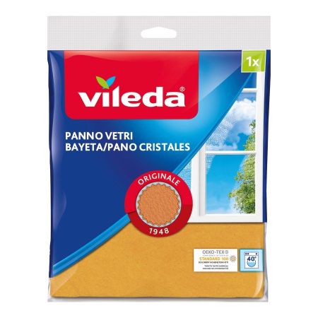 Vileda Bayeta Panno Vetri Bayeta de microfibra limpieza perfecta de espejos y cristales 40x36 cm