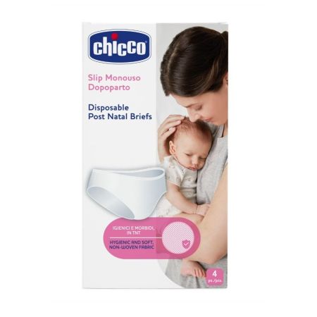 Chicco Braguitas Posparto Slip Monouso Dopoparto Talla Grande Braguita posparto desechable multiusos 4 uds