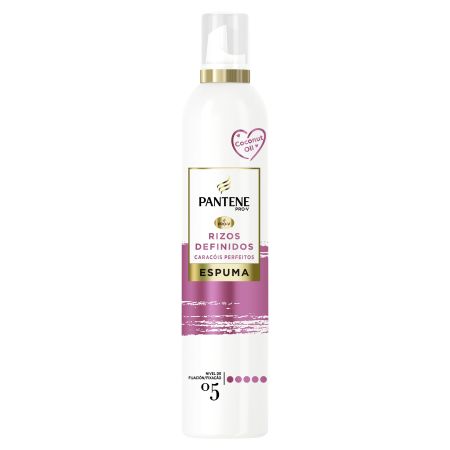 Pantene Pro-V Rizos Definidos Espuma Nº5 Espuma capilar fijadora nutritiva ofrece definición brillo protección y cuidado intenso para cabello rizado