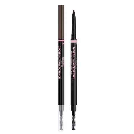 Deborah Milano 24 Ore Brow Micropencil Perfilador de cejas automático y ultrapigmentado con cepillo para acabado definido y natural de larga duración