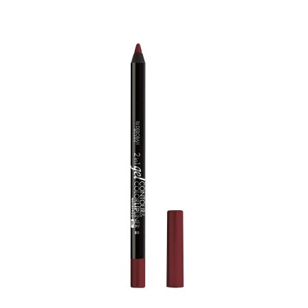 Deborah Milano 2in1 Gel Contour & Color Lip Liner Waterproof Perfilador de labios resistente al agua delinea de una sola pasada con color vibrante de larga duración