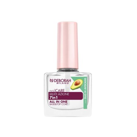 Deborah Milano Nail Care Multi Azione 7in1 All In One Base & Top Coat Tratamiento base y superior fortalece endurece protege y nutre para crecimiento saludable