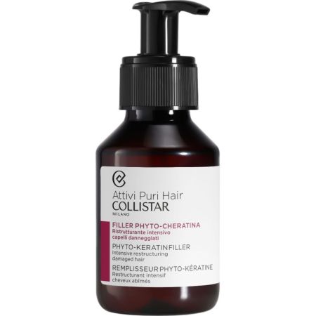 Collistar Attivi Puri Hair Filler Capilar Con Fitoqueratina Tratamiento reestructurante intensivo con acción calmante y nutritiva para cabello dañado y quebradizo 100 ml