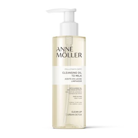 Anne Möller Clean Up Cleansing Oil To Milk Limpiador elimina eficazmente el maquillaje restos de protector solar y suciedad sin resecar la piel 200 ml
