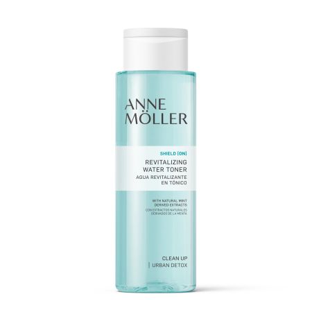 Anne Möller Clean Up Urban Detox Revitalizing Water Toner Tónico facial refrescante y limpiador ofrece frescura despertando la belleza de la piel 400 ml