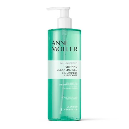 Anne Möller Clean Up Urban Detox Purifying Cleansing Gel Gel facial purificante limpiador elimina eficazmente el maquillaje y suciedad sin resecar 400 ml