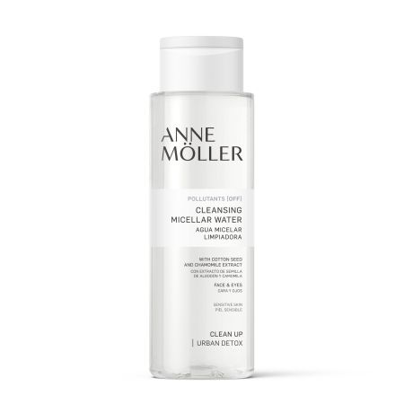 Anne Möller Clean Up Urban Detox Cleansing Micellar Water Agua micelar limpiadora sin aclarado elimina maquillaje e impurezas dejando una sensación refrescante 400 ml