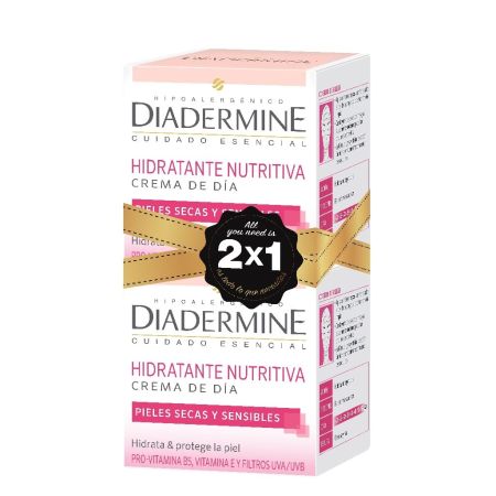 Diadermine Hidratante Nutritiva Crema De Día Duplo Formato Especial Crema de día de rápida absorción hidratante y nutritiva piel suave y elástica 2x50 ml