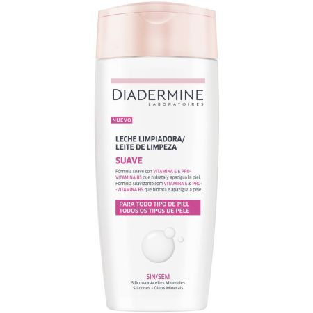 Diadermine Suave Leche Limpiadora Leche limpiadora suave elimina impurezas para rostro ojos y labios 200 ml