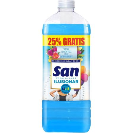 San Suavizante Esencia Para Ilusionar Formato Especial Suavizante concentrado con fragancia fresca energizante y sensual 80 lavados 1760 ml