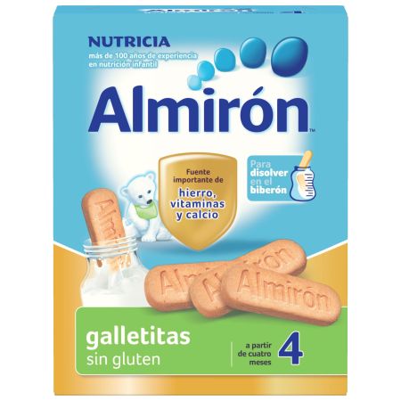 Almirón Galletitas Sin Gluten Galletitas sin gluten con hierro vitamina y calcio para un desarrollo óptimo a partir de 4 meses 250 gr