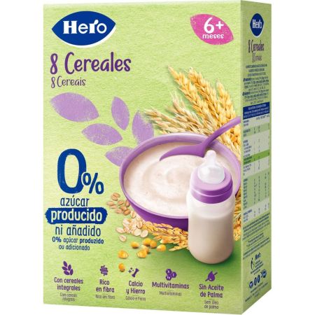 Hero Solo Papilla De 8 Cereales Papilla en polvo 0% azúcares añadidos a partir de 6 meses 340 gr
