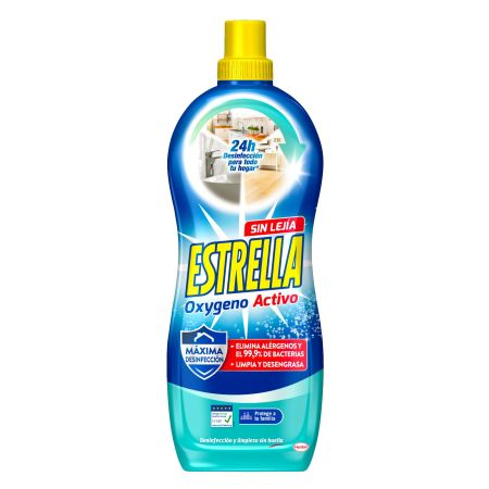 Estrella Desinfectante Oxygeno Activo Limpiador desinfectante sin lejía para todas las superficies incluso las delicadas 1100 ml