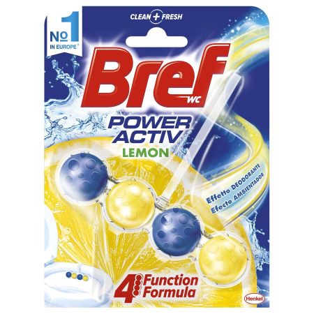 Bref Colgador Wc Power Activ Clean+Fresh Lemon Colgador wc neutralizador de olores ofrece limpieza frescor y fragancia