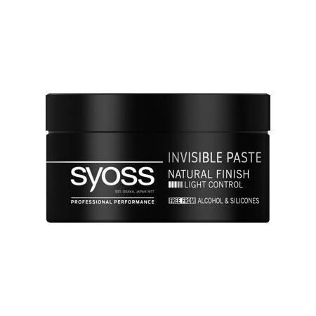 Syoss Invisible Paste Natural Finish Cera capilar libre de alcohol y siliconas ofrece fijación suave para acabado natural y duradero 100 ml