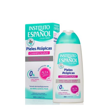 Instituto Español Pieles Atópicas Champú Suave Champú extrasuave cuida y protege el cabello sensible o con tendencia atópica 300 ml