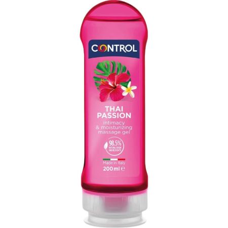 Control Thai Passion Intimacy & Moisturizing Massage Gel Lubricante ideal para añadir un extra de sensualidad y estimulación con aroma a notas florales 200 ml