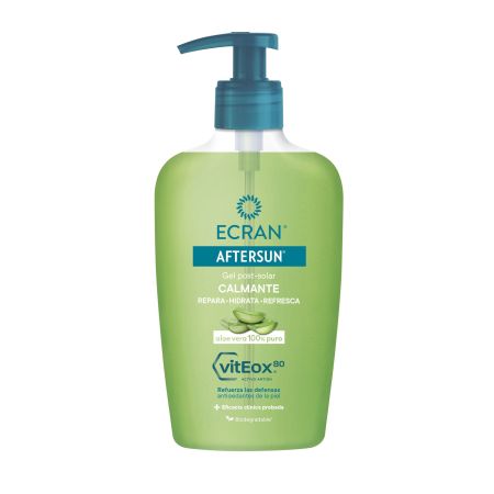 Ecran Aftersun Viteox80 Calmante Gel Post-Solar After sun calmante repara hidrata y refresca con aloe vera 100% puro 200 ml