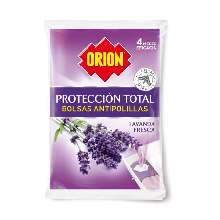 Orion Lavanda Fresca Bolsas Antipolillas Y Antiácaros Bolsas antipolillas con aroma a lavanda fresca y 4 meses de eficacia 20 uds