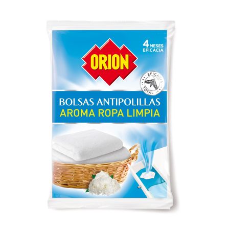 Orion Ropa Limpia Bolsas Antipolillas Bolsas antipollilas con aroma a ropa limpia 4 meses de eficacia 20 uds