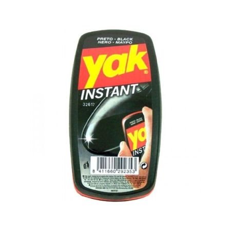 Yak Limpia Calzado Instant Esponja limpia impermeabiliza y abrillanta al instante para calzado de piel negra